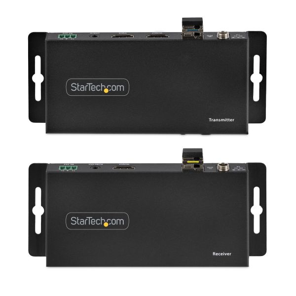 StarTech.com 4K HDMI over Fiber Extender Kit, 4K 60Hz tot 1km (Single Mode) of 300m (Multimode) LC Fiber Optic, HDR, HDCP, 3.5mm Audio/RS232/IR Extender, Transmitter & Receiver Kit, HDMI Rx/Tx (ST121HD20FXA2)