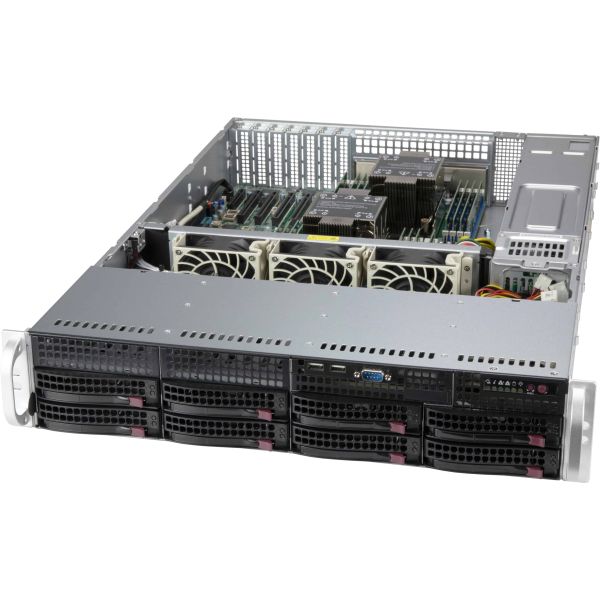 Supermicro CSE-825BTQC-R1K23LPB computerbehuizing Rack Zwart 1200 W (CSE-825BTQC-R1K23LPB)