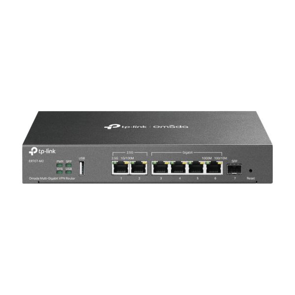 TP-Link Omada ER707-M2 bedrade router 2.5 Gigabit Ethernet, Fast Ethernet, Gigabit Ethernet Zwart (ER707-M2)