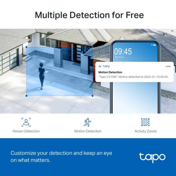 TP-Link Tapo C510W Dome IP-beveiligingscamera Binnen & buiten 2304 x 1296 Pixels Plafond (TAPO C510W)