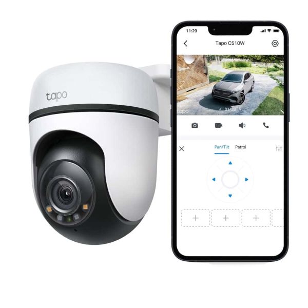 TP-Link Tapo C510W Turret IP-beveiligingscamera Binnen & buiten 2304 x 1296 Pixels Plafond (TAPO C510W)