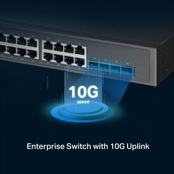 TP-Link TL-SG3428XPP-M2 netwerk-switch Managed L2+ 2.5G Ethernet (100/1000/2500) Power over Ethernet (PoE) 1U Zwart (TL-SG3428XPP-M2)