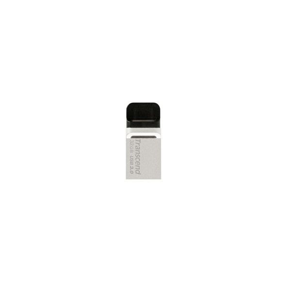 Transcend JetFlash 880 OTG 32GB USB flash drive USB Type-A / Micro-USB 3.2 Gen 1 (3.1 Gen 1) Zwart, Zilver (TS32GJF880S)