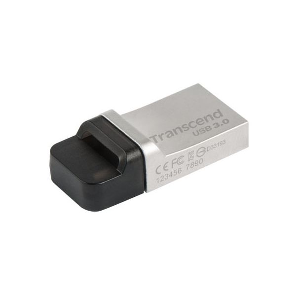 Transcend JetFlash 880 OTG 32GB USB flash drive USB Type-A / Micro-USB 3.2 Gen 1 (3.1 Gen 1) Zwart, Zilver (TS32GJF880S) Transcend JetFlash 880 OTG 32GB USB flash drive USB Type-A / Micro-USB 3.2 Gen 1 (3.1 Gen 1) Zwart, Zilver (TS32GJF880S)