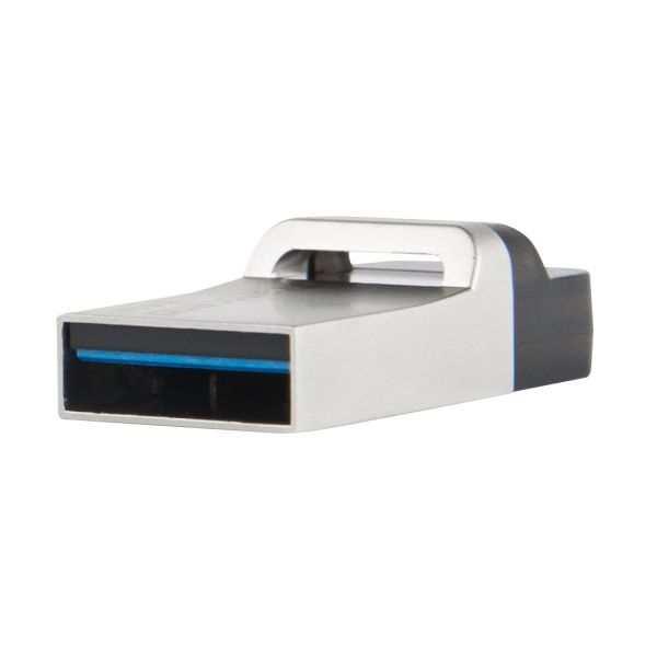 Transcend JetFlash 880 OTG 32GB USB flash drive USB Type-A / Micro-USB 3.2 Gen 1 (3.1 Gen 1) Zwart, Zilver (TS32GJF880S)