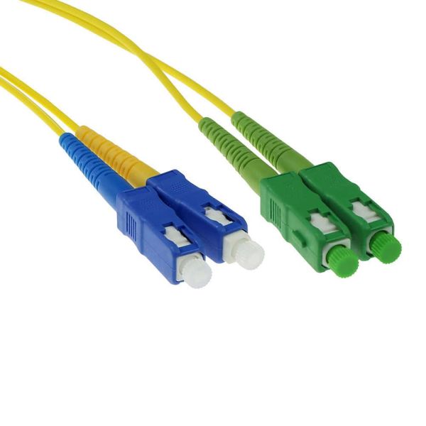 ACT SC/APC8 - SC/PC 9/125um OS1 DUPLEX (FOSCCD-*M-A-10M) 10m Glasvezel kabel Geel (RL3810)