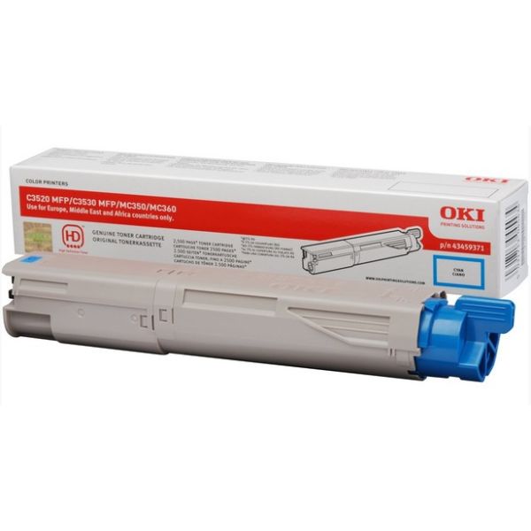 OKI Toner cartridge f/ C3520MFP & C3530MFP tonercartridge Origineel Cyaan (43459371) OKI Toner cartridge f/ C3520MFP & C3530MFP tonercartridge Origineel Cyaan (43459371)