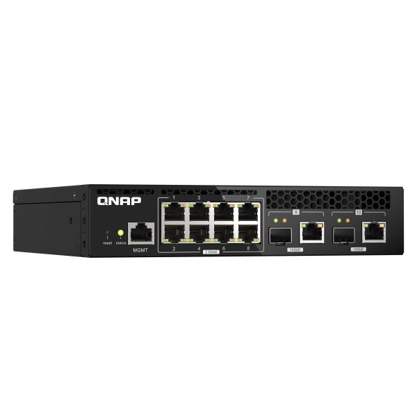 QNAP QSW-M2108R-2C netwerk-switch Managed L2 2.5G Ethernet (100/1000/2500) Power over Ethernet (PoE) Zwart (QSW-M2108R-2C)
