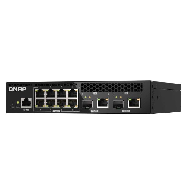QNAP QSW-M2108R-2C netwerk-switch Managed L2 2.5G Ethernet (100/1000/2500) Power over Ethernet (PoE) Zwart (QSW-M2108R-2C)