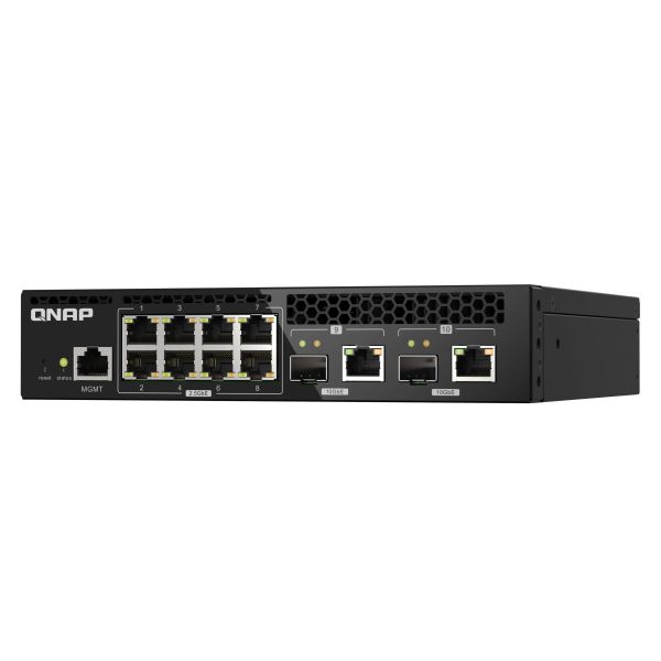 QNAP QSW-M2108R-2C netwerk-switch Managed L2 2.5G Ethernet (100/1000/2500) Power over Ethernet (PoE) Zwart (QSW-M2108R-2C)
