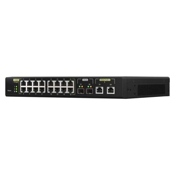 QNAP QSW-M2116P-2T2S netwerk-switch Managed L2 2.5G Ethernet Power over Ethernet (PoE) Zwart (QSW-M2116P-2T2S)