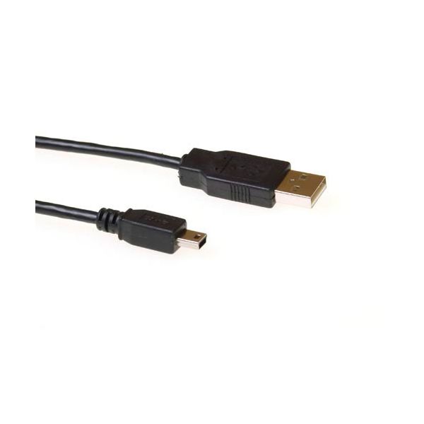 ACT USB 2.0 aansluitkabel USB A male - USB mini B5 male (SB2412)
