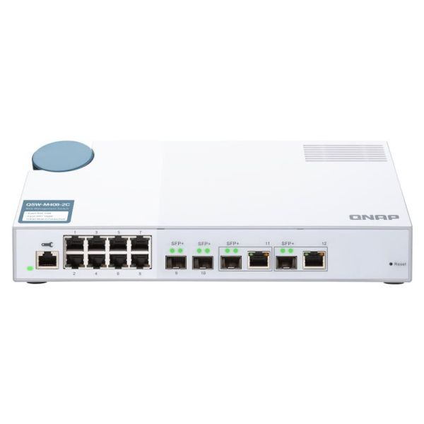 QNAP QSW-M408-2C netwerk-switch Managed L2 10G Ethernet (100/1000/10000) Wit (QSW-M408-2C)