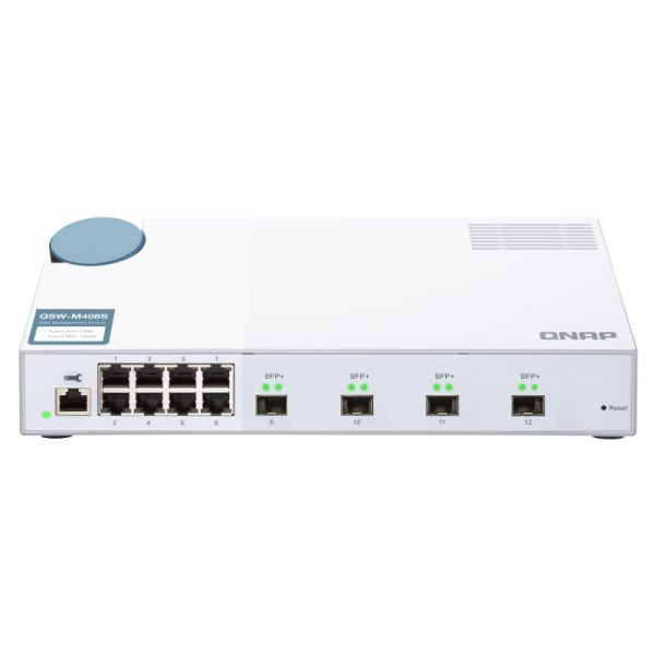 QNAP QSW-M408S netwerk-switch Managed L2 Gigabit Ethernet (10/100/1000) Wit (QSW-M408S)