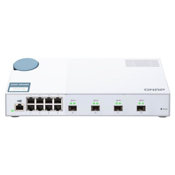 QNAP QSW-M408S netwerk-switch Managed L2 Gigabit Ethernet (10/100/1000) Wit (QSW-M408S)