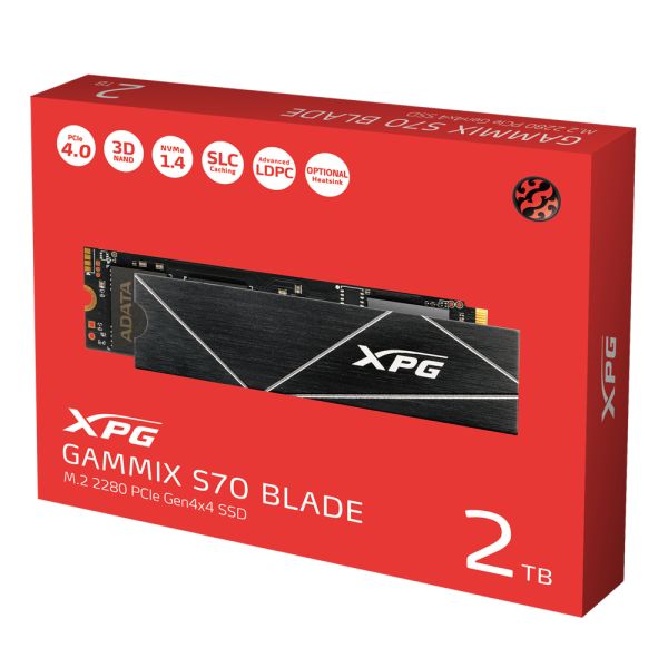 XPG GAMMIX S70 Blade M.2 2 TB PCI Express 4.0 NVMe 3D NAND (AGAMMIXS70B-2T-CS)