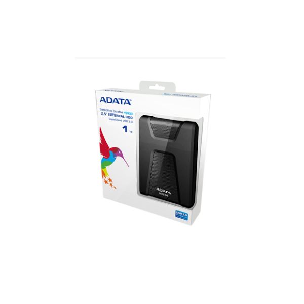 ADATA DashDrive Durable HD650 externe harde schijf 1 TB 2.5" USB 3.2 Gen 1 (3.1 Gen 1) Zwart (AHD650-1TU31-CBK)