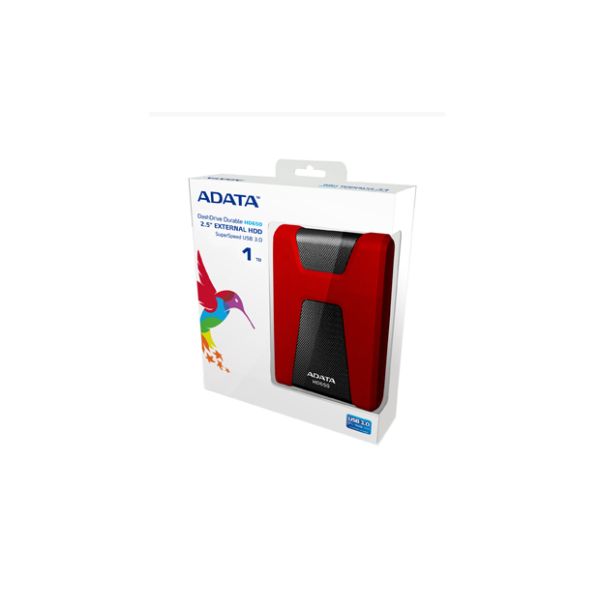 ADATA DashDrive Durable HD650 externe harde schijf 1 TB 2.5" USB 3.2 Gen 1 (3.1 Gen 1) Rood (AHD650-1TU31-CRD)