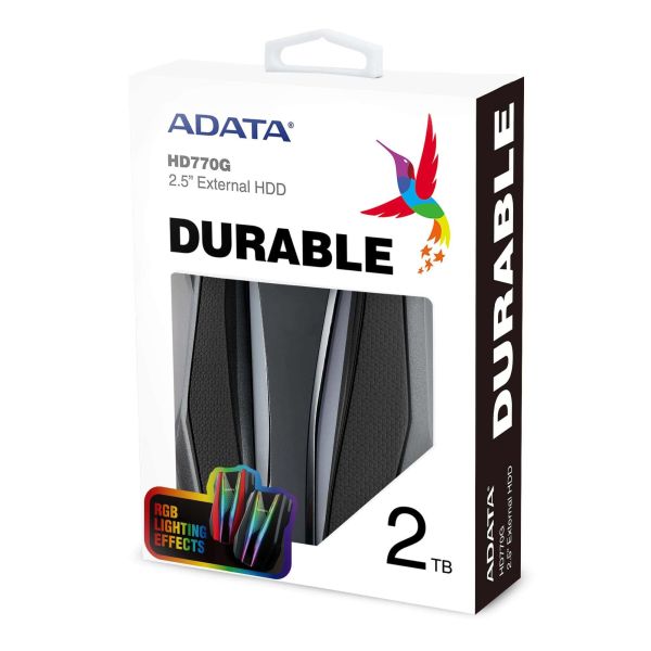 ADATA HD770G externe harde schijf 2 TB 2.5" 3.2 Gen 1 (3.1 Gen 1) Zwart (AHD770G-2TU32G1-CBK)