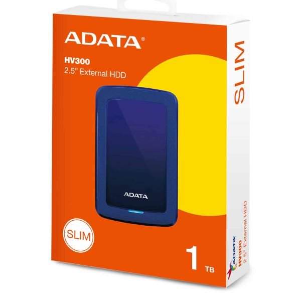 ADATA HV300 externe harde schijf 1 TB 2.5" USB 3.2 Gen 1 (3.1 Gen 1) Zwart (AHV300-1TU31-CBL)