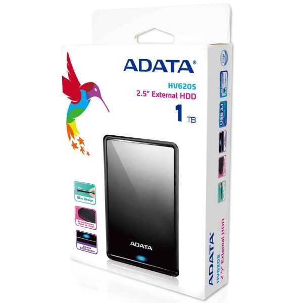 ADATA HV620S externe harde schijf 1 TB 2.5" Micro-USB B 3.2 Gen 1 (3.1 Gen 1) Zwart (AHV620S-1TU31-CBK)