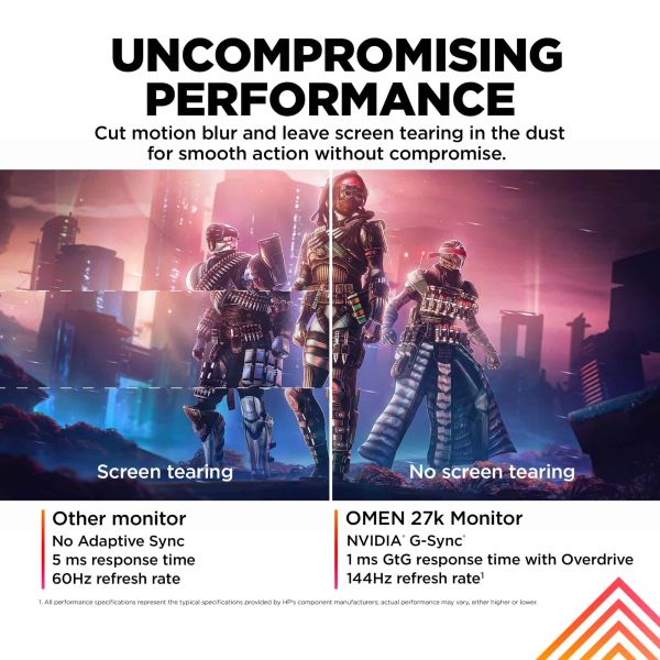HP OMEN by HP 27k computer monitor 68,6 cm (27") 3840 x 2160 Pixels 4K Ultra HD LCD Zwart (780G8AA#ABB)