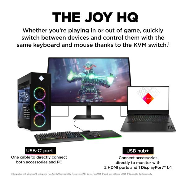 HP OMEN by HP 27k computer monitor 68,6 cm (27") 3840 x 2160 Pixels 4K Ultra HD LCD Zwart (780G8AA#ABB)