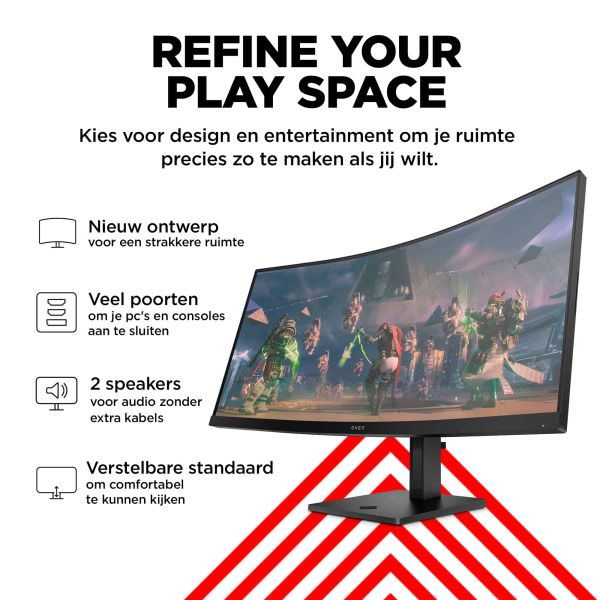HP OMEN by HP 34c 86,4 cm (34") 3440 x 1440 Pixels Wide Quad HD LED Zwart (780K8AA#ABB)