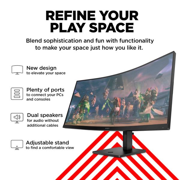 HP OMEN by HP 34c 86,4 cm (34") 3440 x 1440 Pixels Wide Quad HD LED Zwart (780K8AA#ABB)