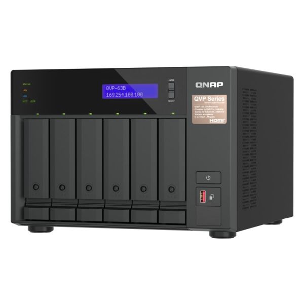 QNAP QVP-63B data-opslag-server NAS Tower Ethernet LAN Zwart (QVP-63B)
