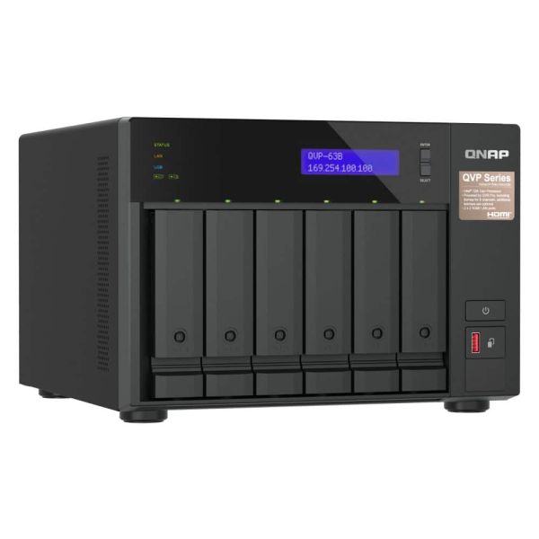 QNAP QVP-63B data-opslag-server NAS Tower Ethernet LAN Zwart (QVP-63B)