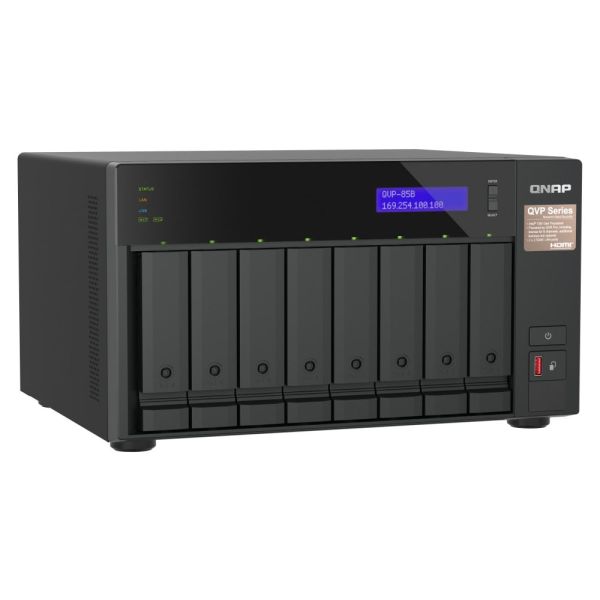 QNAP QVP-85B data-opslag-server NAS Tower Ethernet LAN Zwart (QVP-85B)