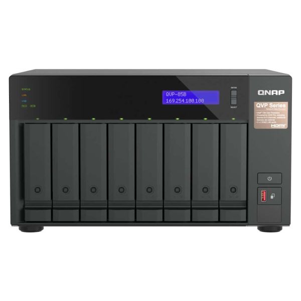 QNAP QVP-85B data-opslag-server NAS Tower Ethernet LAN Zwart (QVP-85B)
