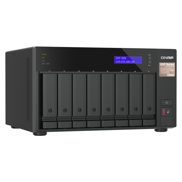 QNAP QVP-85B data-opslag-server NAS Tower Ethernet LAN Zwart (QVP-85B)