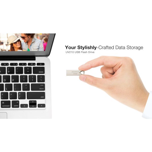 ADATA AUV210-64G-RGD USB flash drive 64 GB USB Type-A 2.0 Beige (AUV210-64G-RGD)