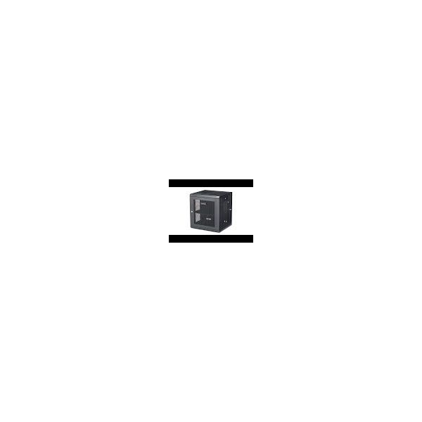 StarTech.com 4 Post 12U Wandmonteerbare Netwerkkast met 1U Schap, 19" Scharnierende Patchkast voor Data/AV/Electronica/Computer Apparatuur, Veelzijdig Geventileerd Server Rack, Vergrendelbaar (RK12WALHM)