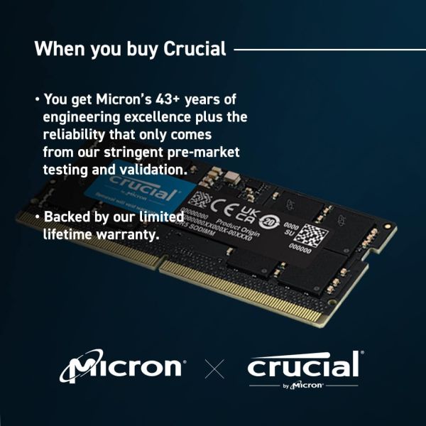 Crucial CT2K24G56C46S5 geheugenmodule 48 GB 2 x 24 GB DDR5 5600 MHz (CT2K24G56C46S5)