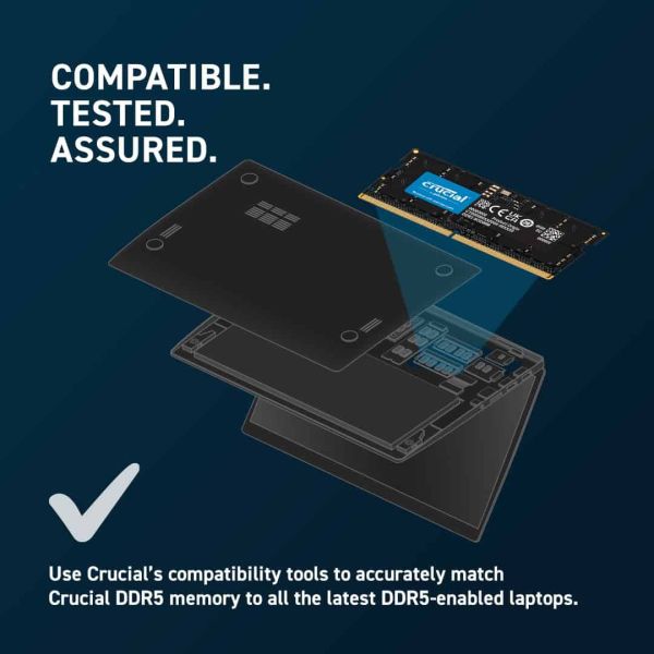 Crucial CT32G56C46S5 geheugenmodule 32 GB 1 x 32 GB DDR5 5600 MHz (CT32G56C46S5)