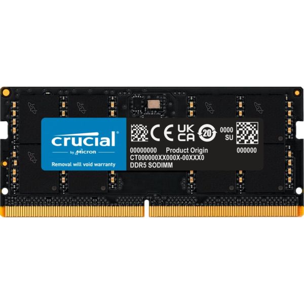 Crucial SORAM D5 5200 48GB CL46 - 48 GB geheugenmodule 1 x 48 GB DDR5 5600 MHz ECC (CT48G56C46S5)