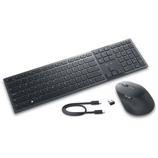 DELL KM900 toetsenbord Inclusief muis RF-draadloos + Bluetooth QWERTY US International Grafiet (KM900-GR-INT)