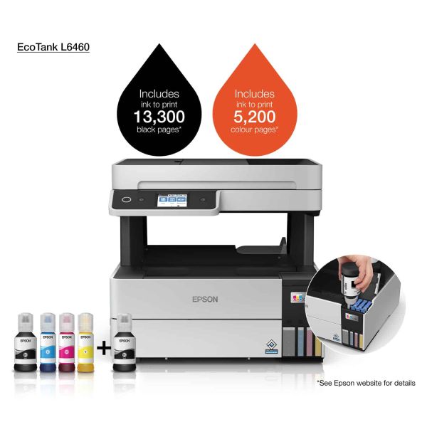 Epson EcoTank L6460 Inkjet A4 4800 x 1200 DPI 37 ppm Wifi (C11CJ89403)