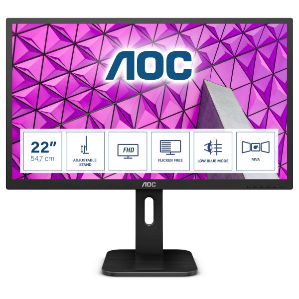 AOC P1 22P1 computer monitor 54,6 cm (21.5") 1920 x 1080 Pixels Full HD LED Zwart (22P1)