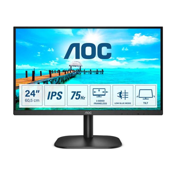 AOC B2 24B2XH/EU LED display 60,5 cm (23.8") 1920 x 1080 Pixels Full HD Zwart (24B2XH)