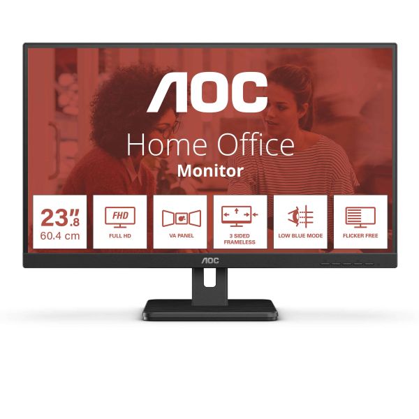 AOC 24E3UM 61 cm (24") 1920 x 1080 Pixels Full HD Zwart (24E3UM)