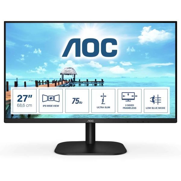AOC B2 27B2H/EU computer monitor 68,6 cm (27") 1920 x 1080 Pixels Full HD LED Zwart (27B2H/EU)