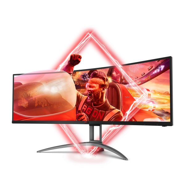 AOC AG493QCX LED display 124 cm (48.8") 3840 x 1080 Pixels Zwart (AG493QCX)