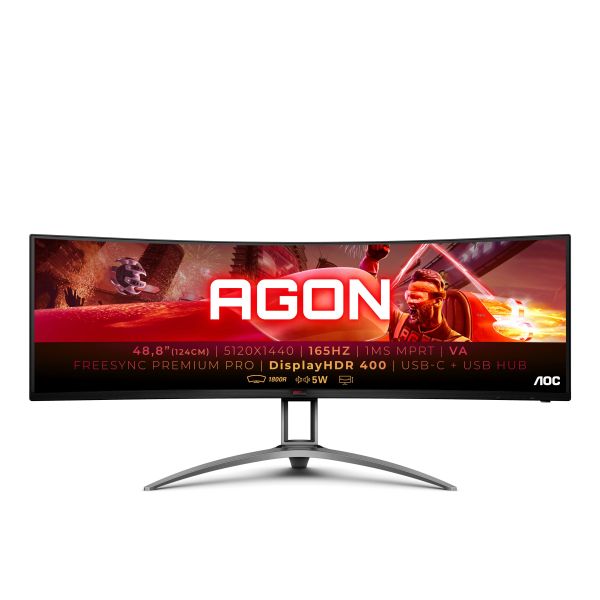 AOC B2 AG493UCX2 computer monitor 124 cm (48.8") 5120 x 1440 Pixels Quad HD LED Zwart (AG493UCX2)