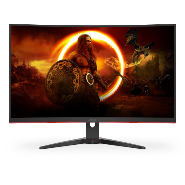 AOC G2 C32G2ZE/BK computer monitor 80 cm (31.5") 1920 x 1080 Pixels Full HD LED Zwart, Rood (C32G2ZE/BK)