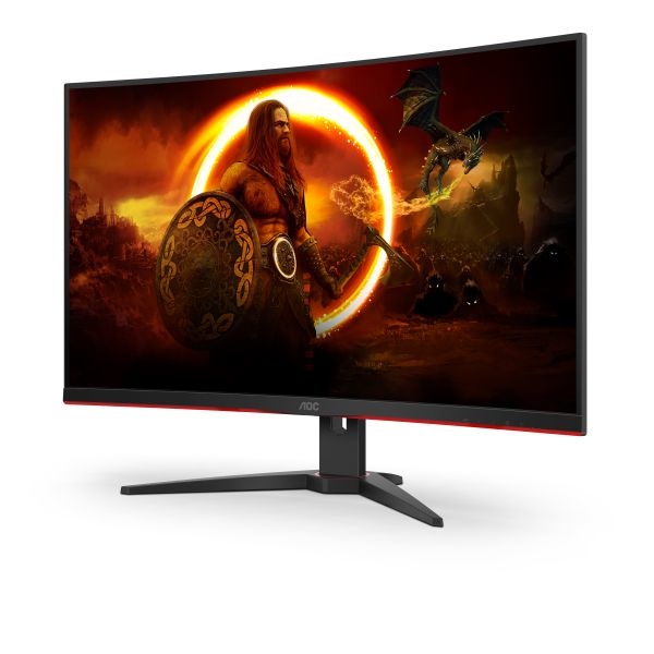 AOC G2 C32G2ZE/BK computer monitor 80 cm (31.5") 1920 x 1080 Pixels Full HD LED Zwart, Rood (C32G2ZE/BK)