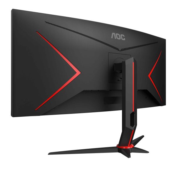 AOC G2 CU34G2X/BK computer monitor 86,4 cm (34") 3440 x 1440 Pixels Quad HD LED Zwart, Rood (CU34G2X/BK)